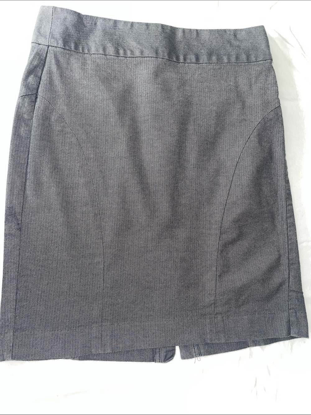 Banana Republic Gray Herringbone Stretch Pencil Skirt | Women's Size 4
